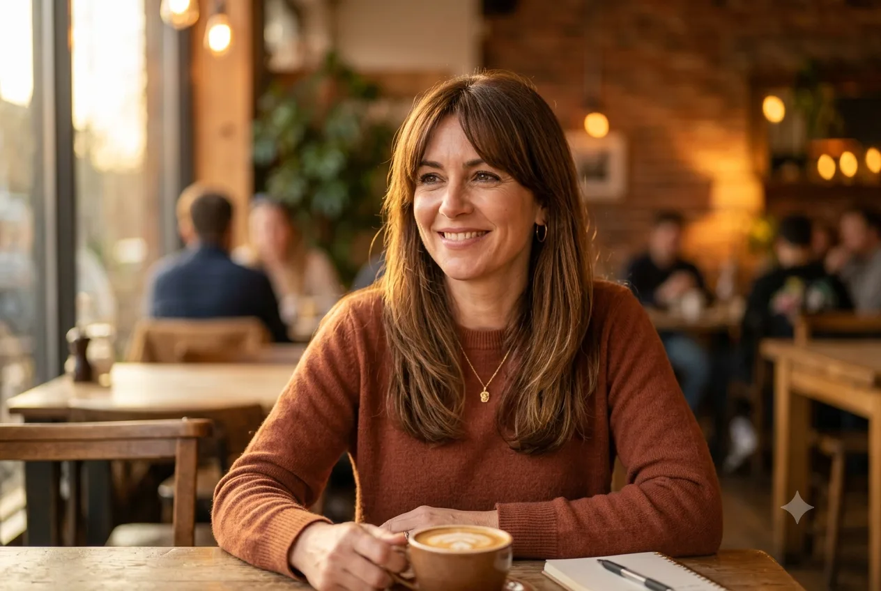 Franja cortina para mulheres de 40 anos