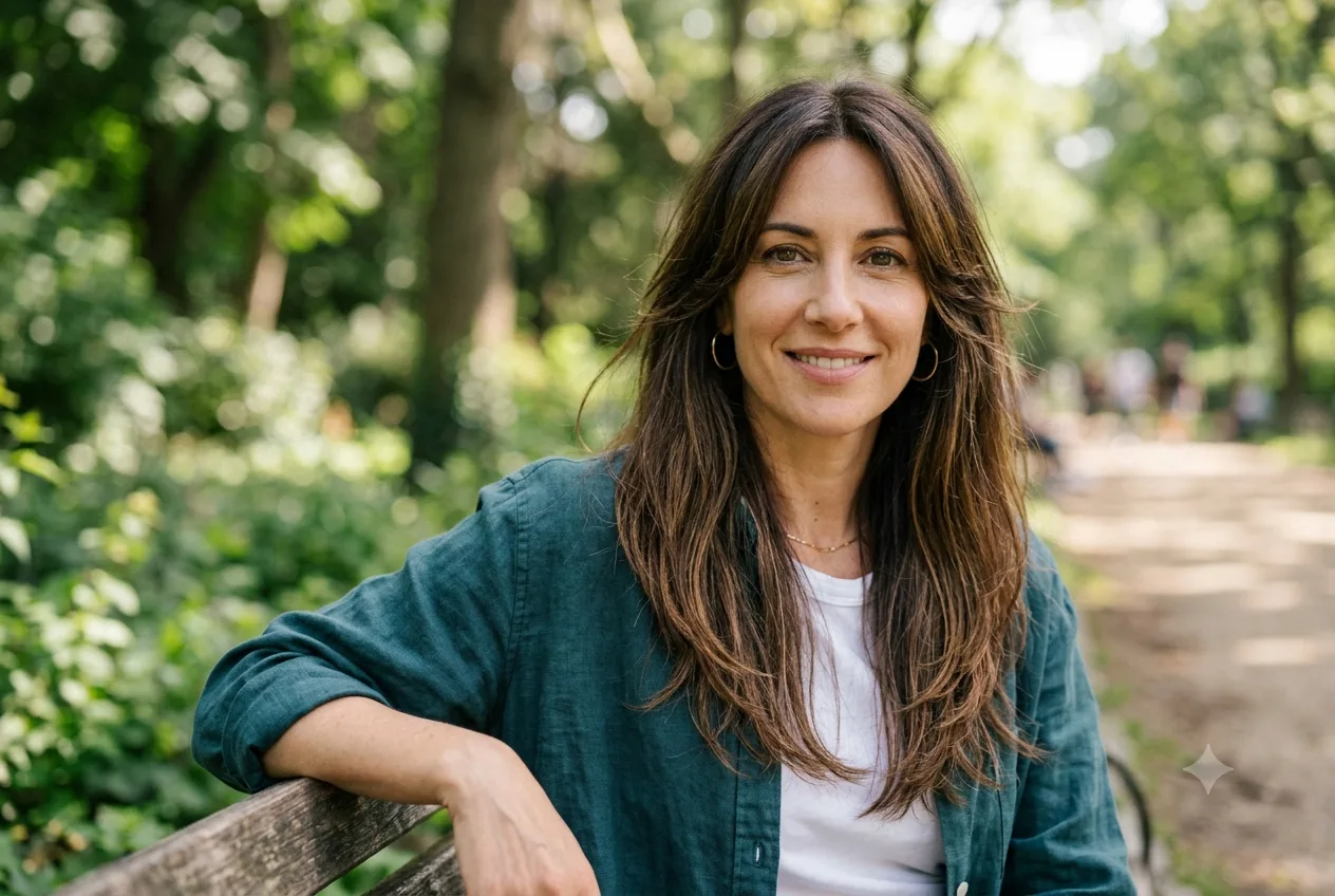 Cabelo longo repicado para mulheres de 40 anos